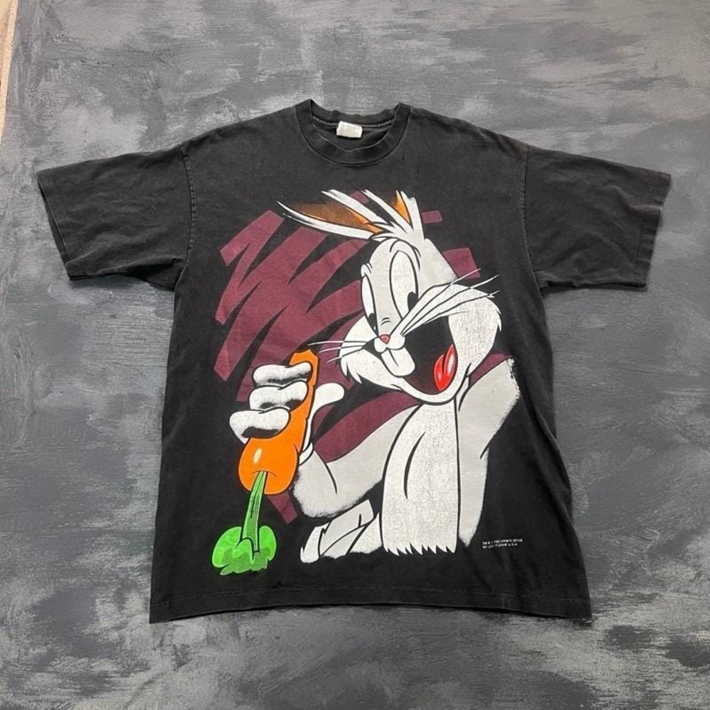 Vintage Bugs Bunny Shirt Mens XL Blackβ 1990s Looney Tunes